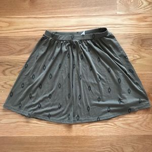 cute army green skater skirt